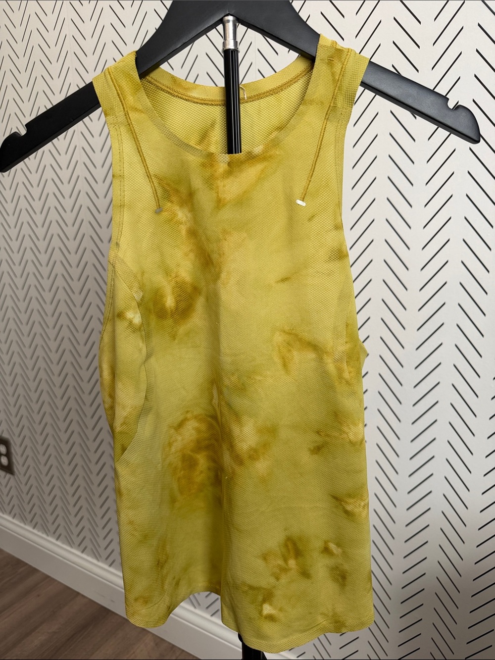 lululemon athletica Yellow Tie-Dye Racerback Tank